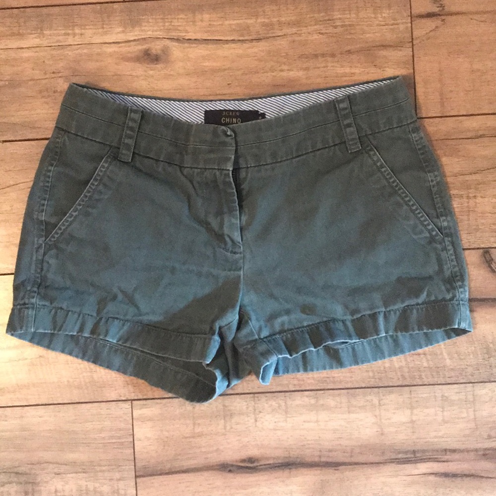 J Crew Olive 3in Chinos
